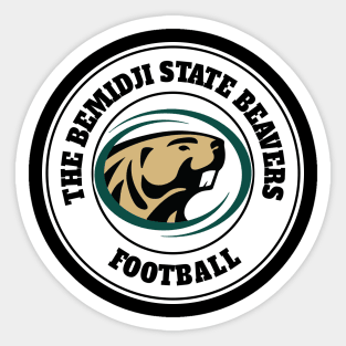 the classic bemidji football round white background Sticker